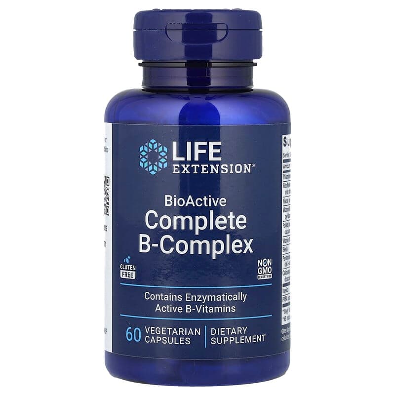 Life Extension, Complejo B bioactivo, 60 cápsulas