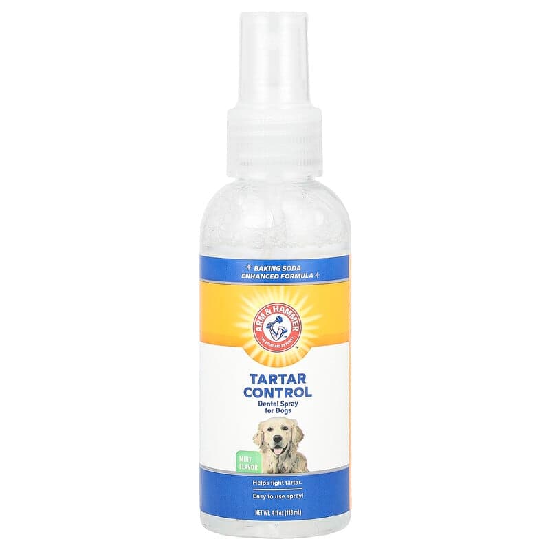 Arm & Hammer, Control del sarro, Spray dental para perros, Menta, 118 ml (4 oz. líq.)